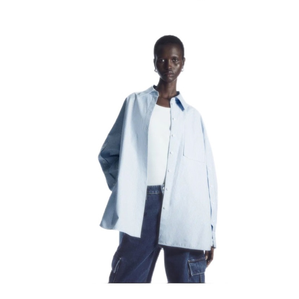 COS Oversized Deconstructed Shirt Size 8